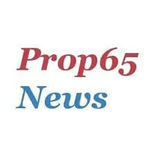 Logo for Prop65 News, featuring 'Prop65' in red text above 'News' in blue text, all on a white background.