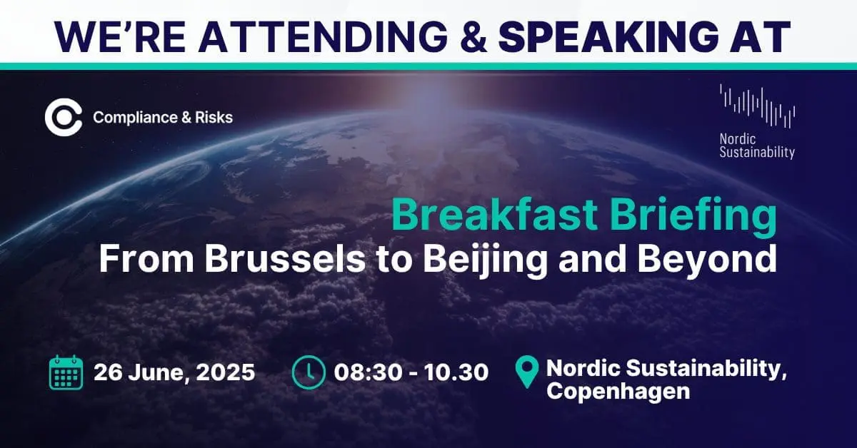 Adherent (formerly Compliance & Risks). Breakfast Briefing - Brussels & Beijing
