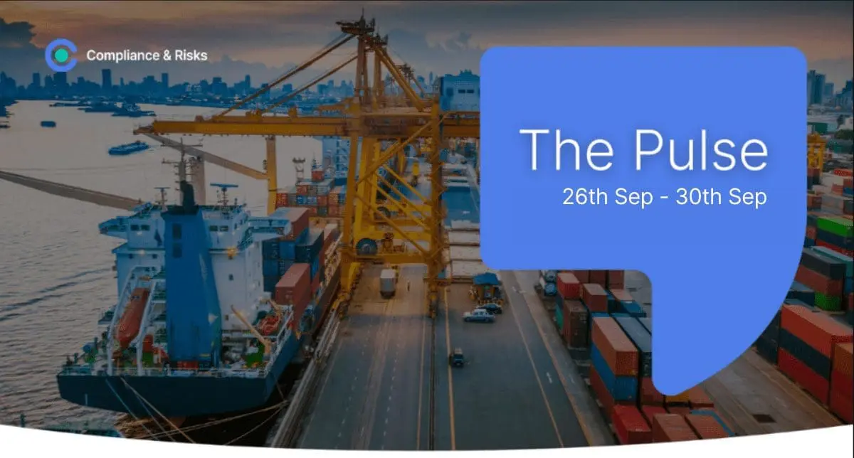 Adherent (formerly Compliance & Risks). The Weekly Pulse: 26 Sep - 30 Sep