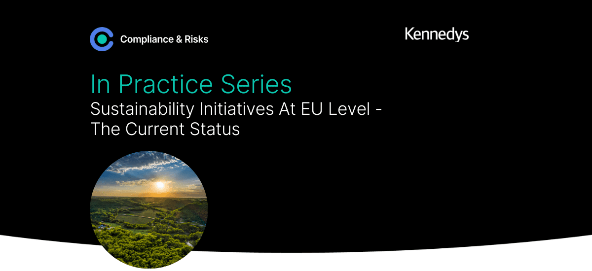 Adherent (formerly Compliance & Risks). Sustainability Initiatives At EU Level - The Current Status
