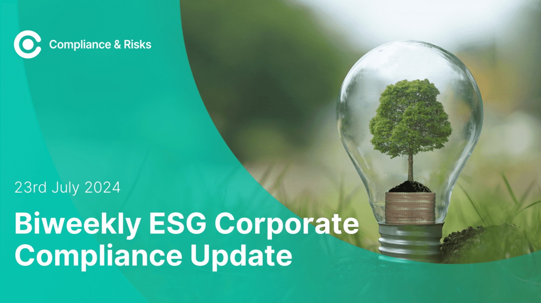 Adherent (formerly Compliance & Risks). Tree growing in a lightbulb - Concept for ESG corporate compliance
