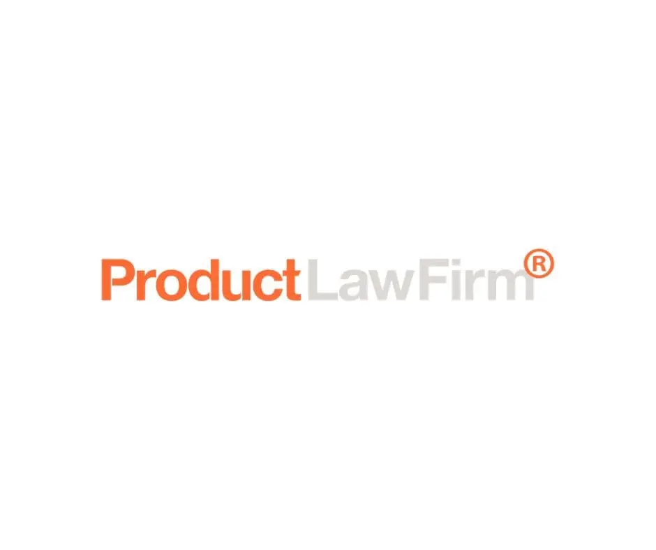 ProductLawFirm® logo with 'Product' in orange and 'LawFirm' in gray, on a white background.