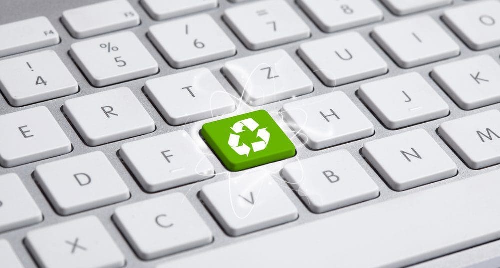 ECO keyboard, Green recycling concept