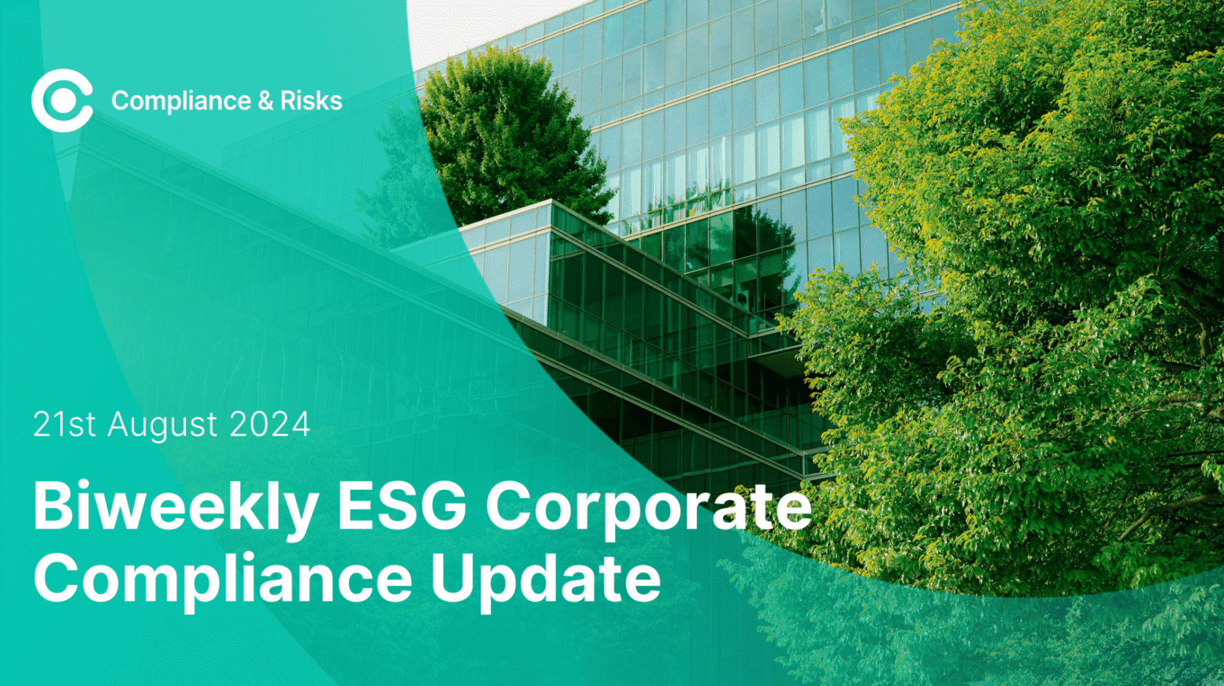 Sustainable green building with trees - Concept for ESG corporate compliance and sustainability