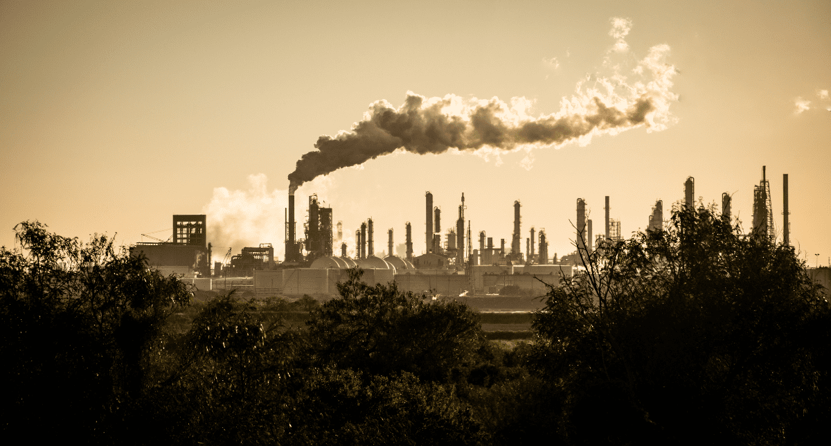 factory emitting carbon - concept for UK CBAM